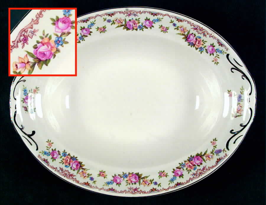 CRP86 9" Oval Vegetable Bowl by Crown Potteries-1