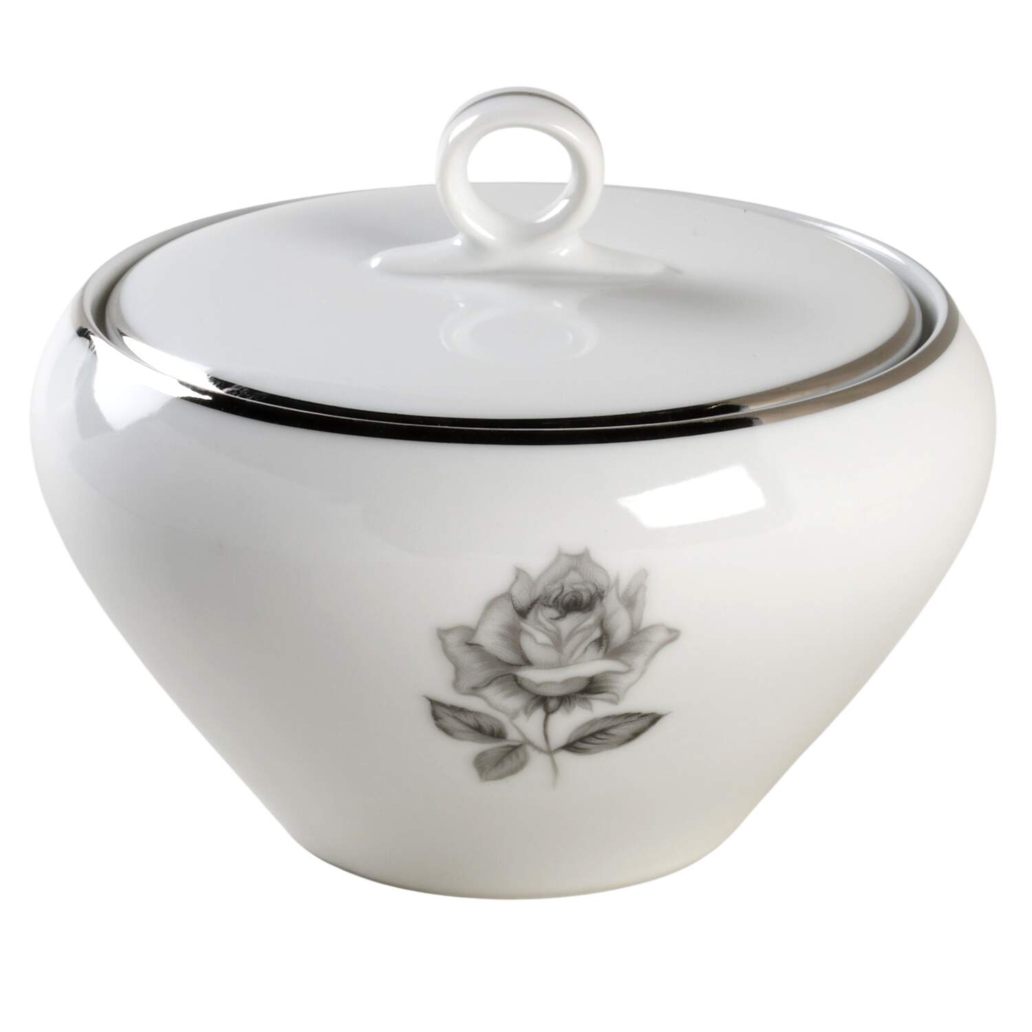 Memory Rose Sugar Bowl & Lid by Cathedral-1