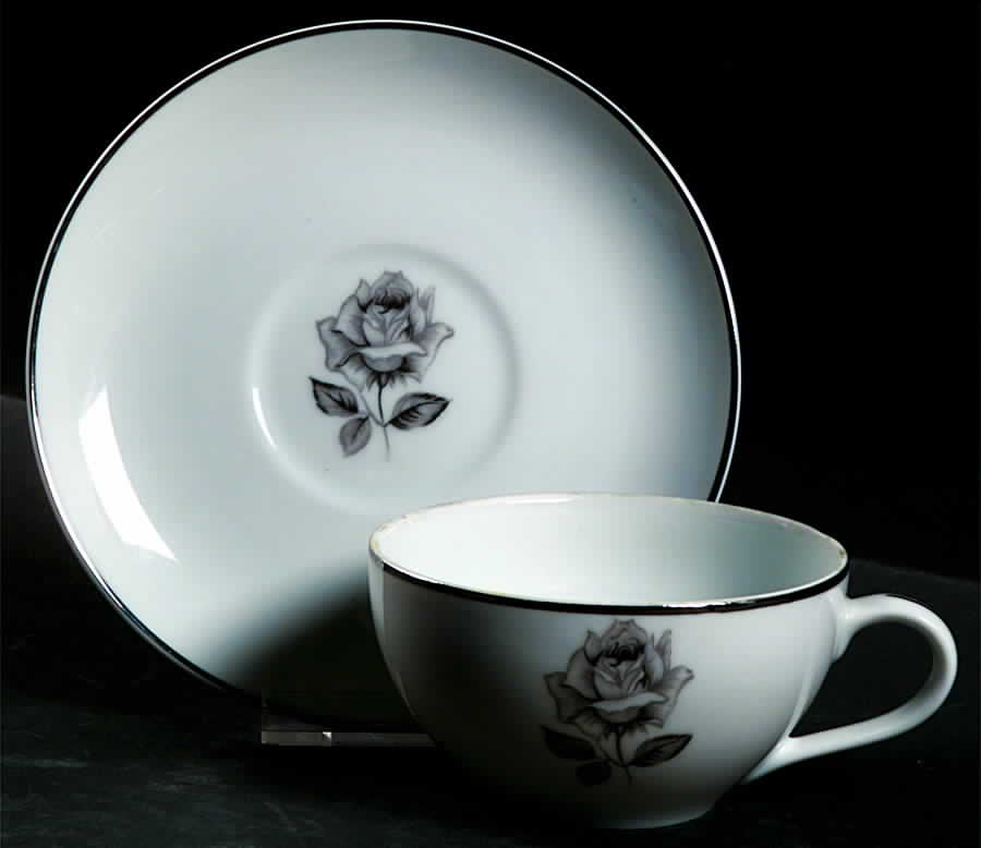 Memory Rose Flat Cup & Saucer Set by Cathedral-1