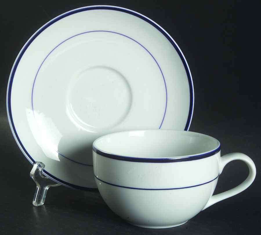Catalina Flat Cup & Saucer Set by Crate & Barrel-1