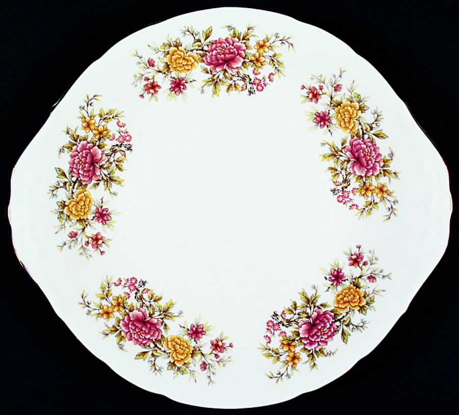 Amanda Handled Cake Plate by Colclough-1