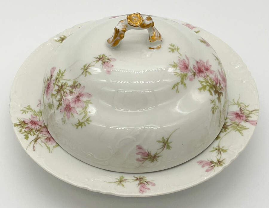 Schleiger 1293a Round Covered Butter by Charles Field Haviland-1