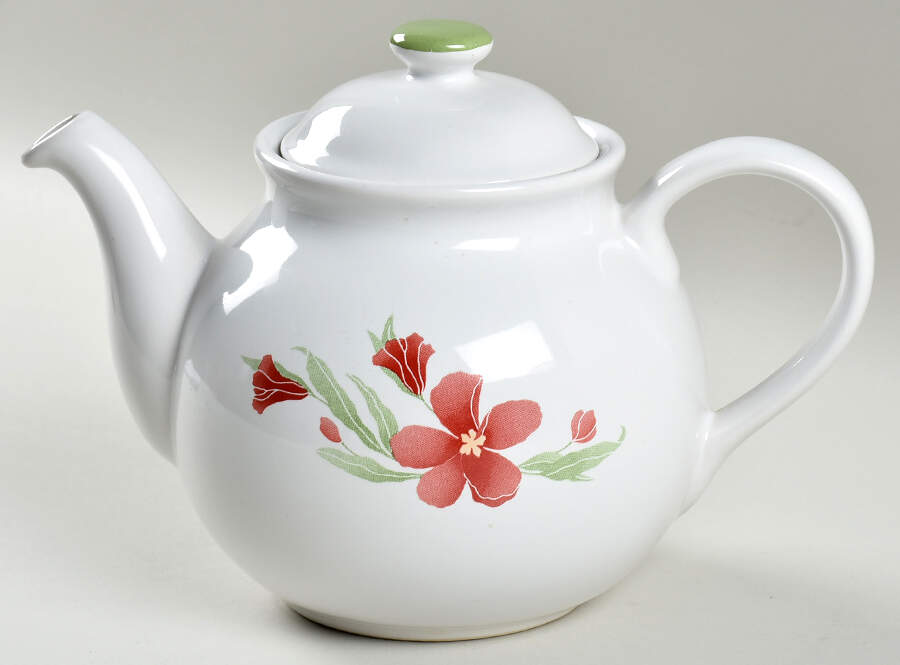 Pacific Bloom (Corelle) Teapot & Lid by Corning Corelle-1
