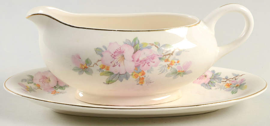 CRO179 Gravy Boat & Underplate/Relish by Crooksville-1