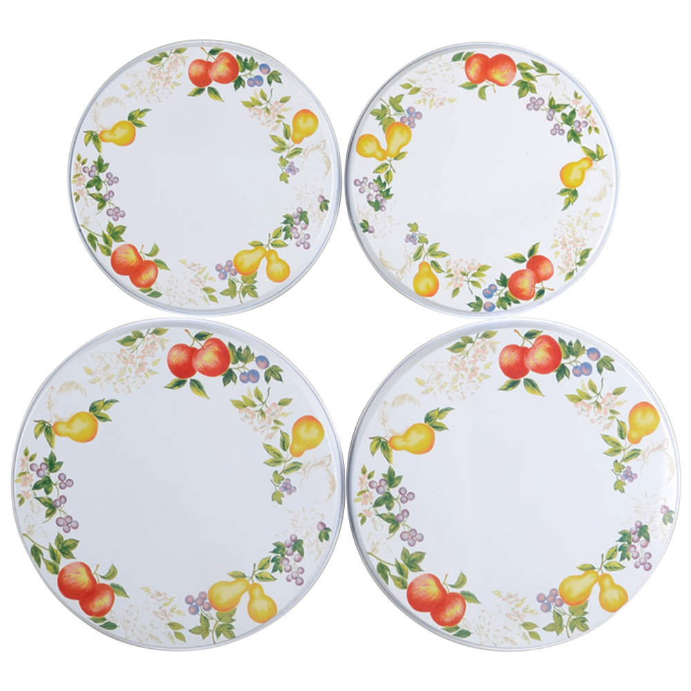 Chutney Stove Cover Set-Steel 2 8" & 2 10" Round Covers by Corning Corelle-1