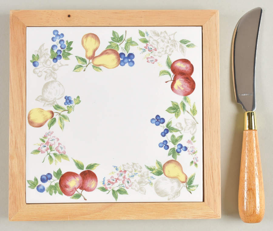 Chutney Cheese Tray & Knife Set by Corning Corelle-1