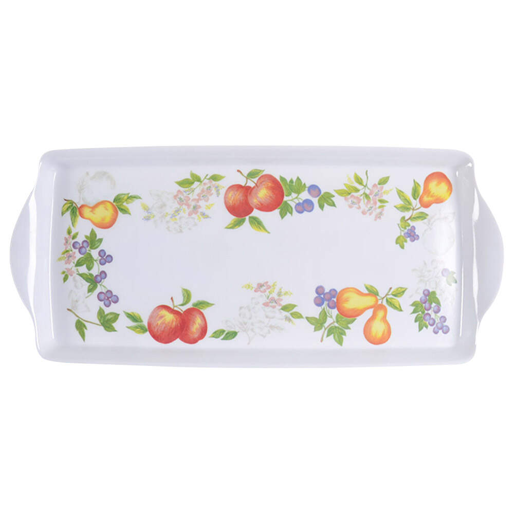 Chutney 15" Melamine Rectangular Handled Tray by Corning Corelle-1