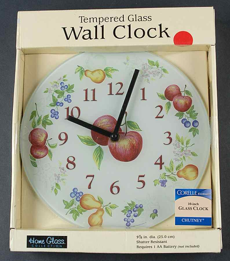 Chutney Tempered Glass Wall Clock by Corning Corelle-1