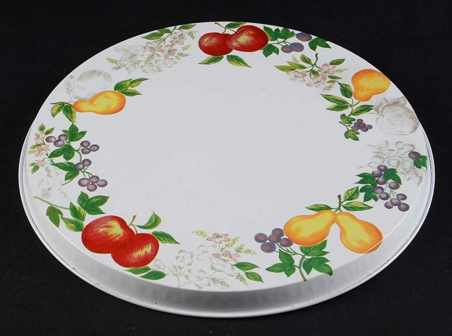 Chutney 10" Individual Tin Round Stove Cover by Corning Corelle-1