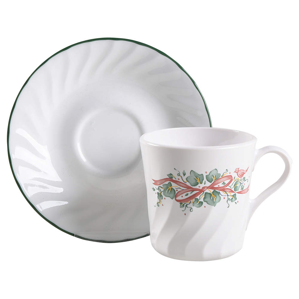 Callaway Holiday (Corelle) Mug/Cup & Saucer Set by Corning Corelle-1
