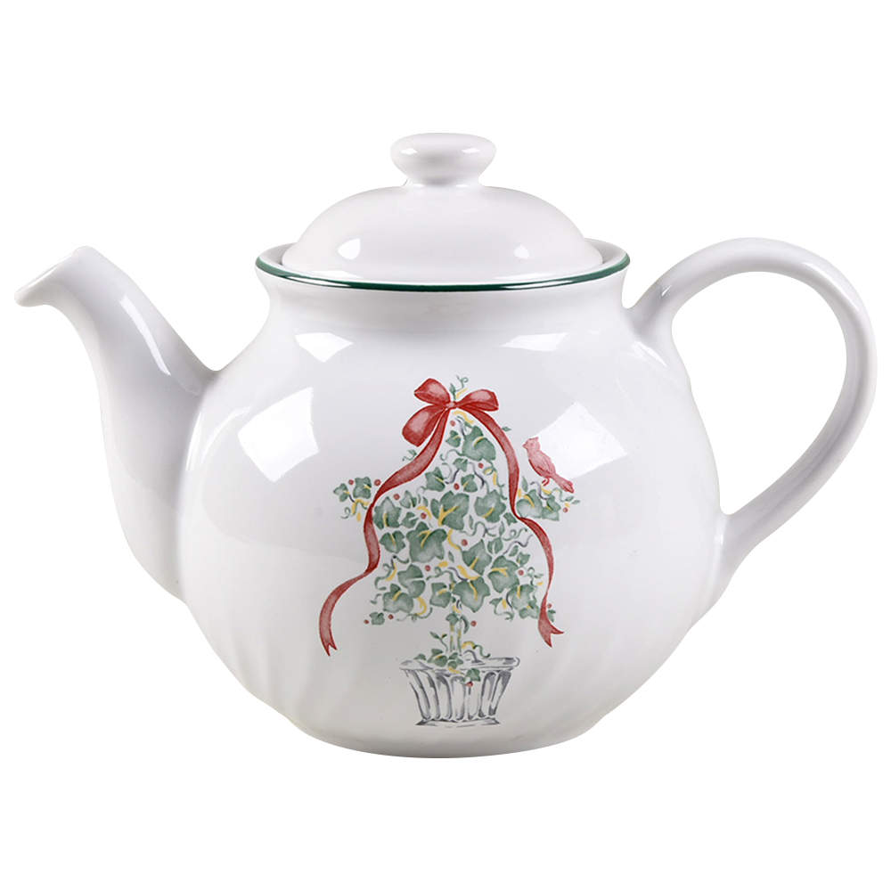 Callaway Holiday (Corelle) Teapot & Lid by Corning Corelle-1