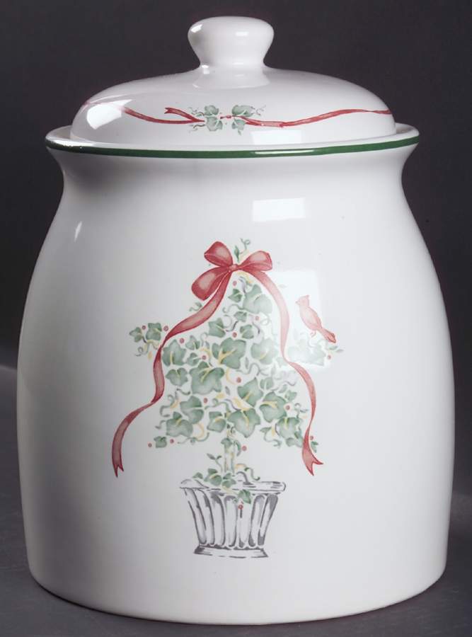 Callaway Holiday (Corelle) Cookie Jar & Lid by Corning Corelle-1