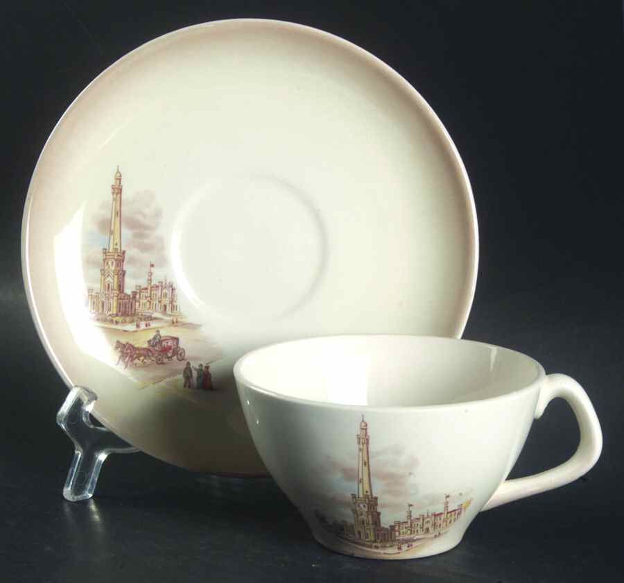 Mid American Heritage Flat Cup & Saucer Set by Canonsburg-1