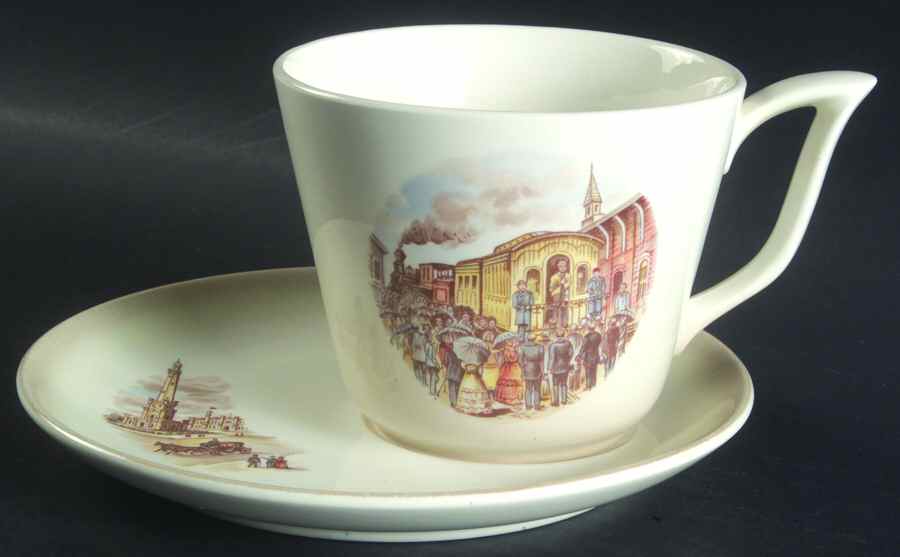 Mid American Heritage Snack Plate & Cup Set by Canonsburg-1