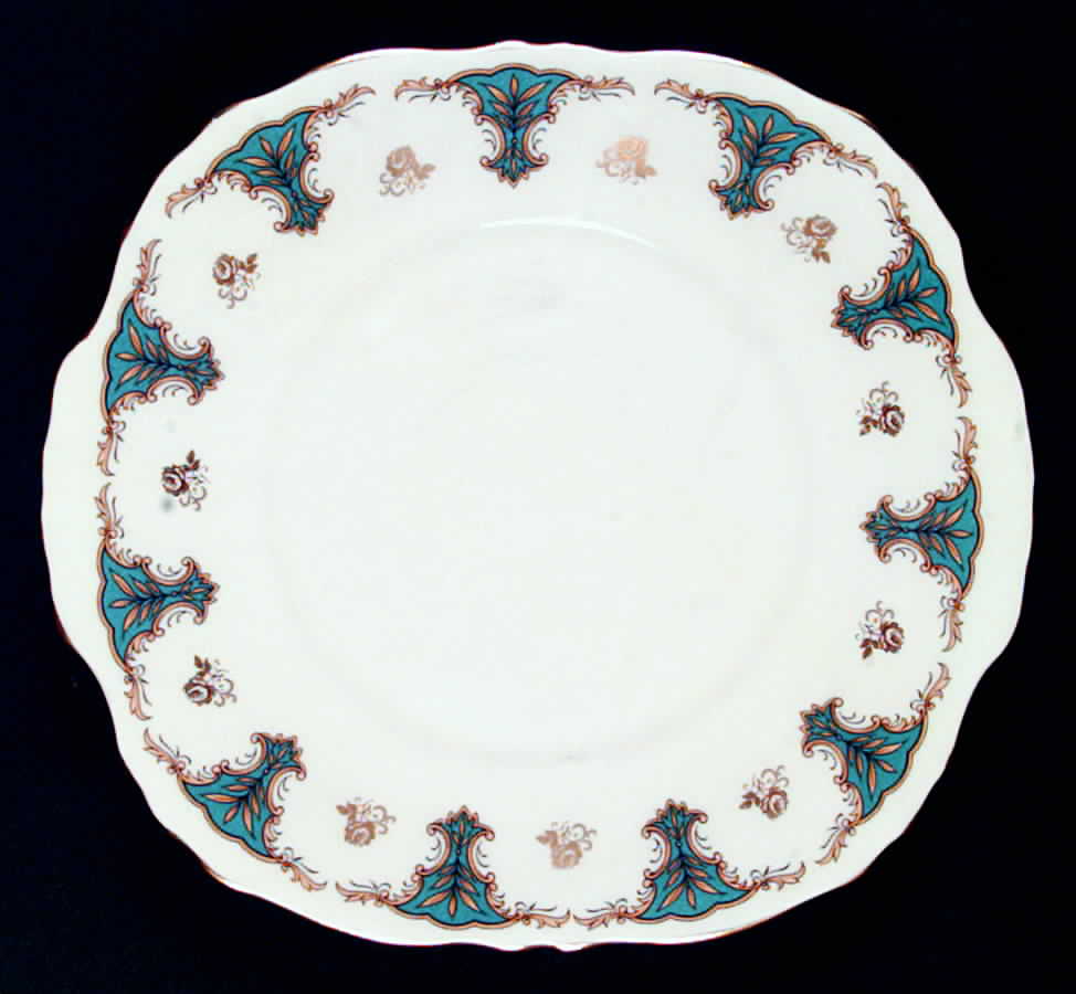 CRS80 Square Handled Cake Plate by Crown Staffordshire-1