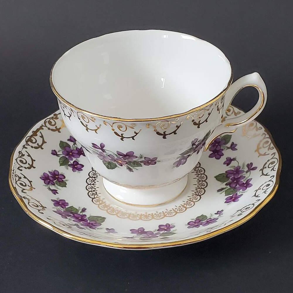A560 Footed Cup & Saucer Set by Colclough-1