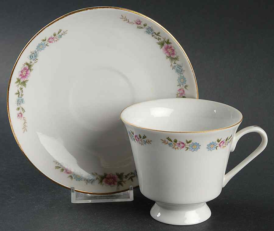 CX93 Footed Cup & Saucer Set by China (Made in China)-1