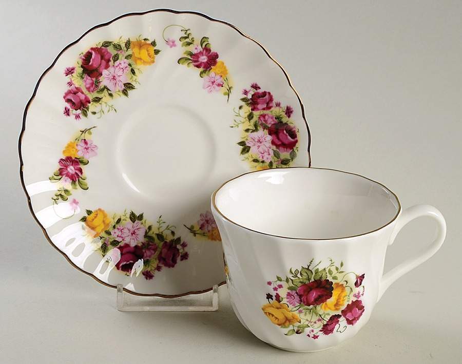 Shrewsbury 2000 Flat Cup & Saucer Set by Coalport-1