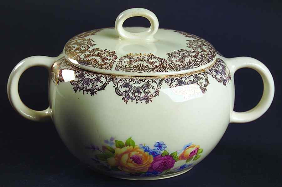 CRO181 Sugar Bowl & Lid by Crooksville-1