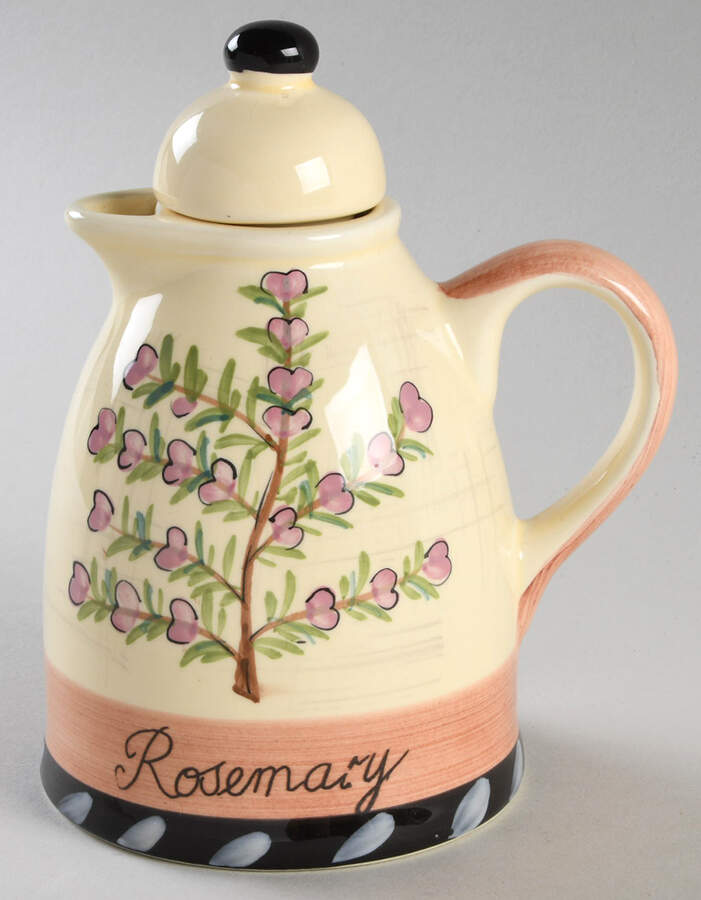 Culinary Herbs Oil Or Vinegar Cruet and Stopper by Certified International-1