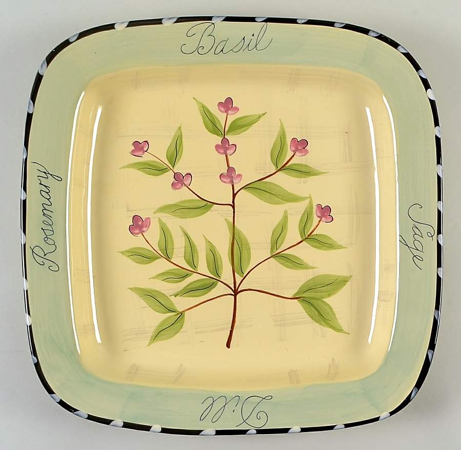Culinary Herbs 16" Square Serving Platter by Certified International-1