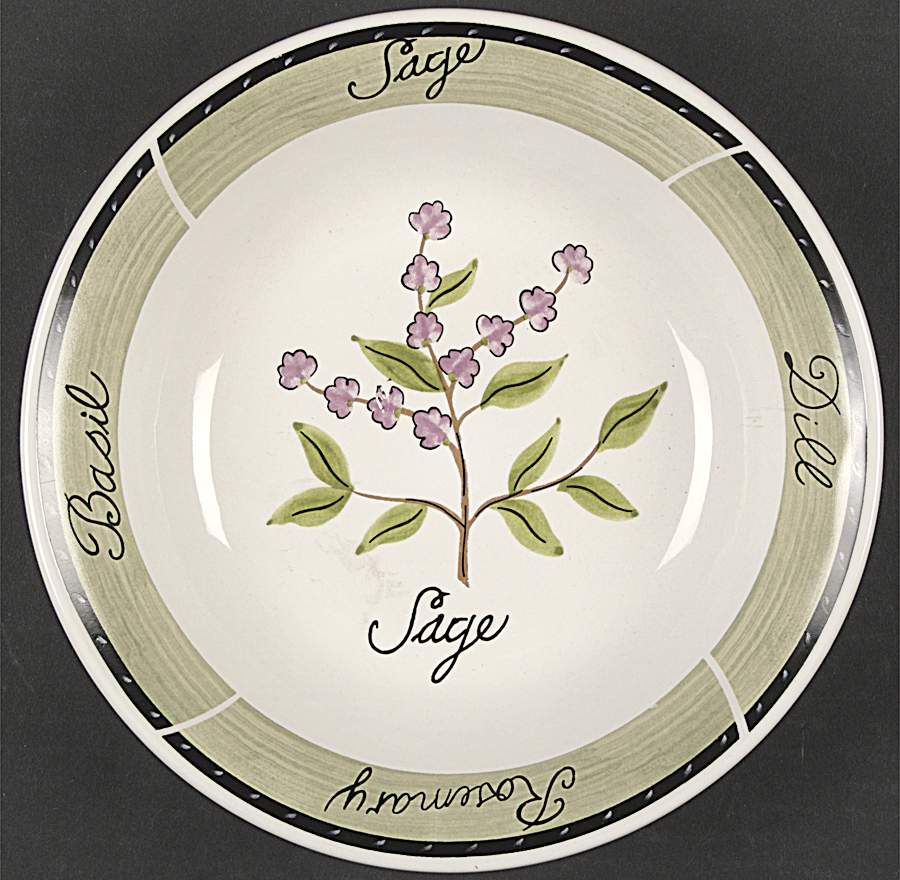 Culinary Herbs 8" Individual Pasta Bowl by Certified International-1