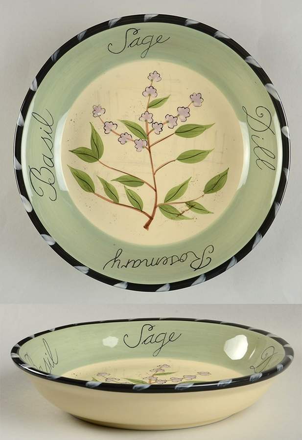 Culinary Herbs 9" Soup/Pasta Bowl by Certified International-1