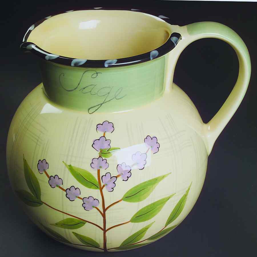 Culinary Herbs 64 Oz Pitcher by Certified International-1