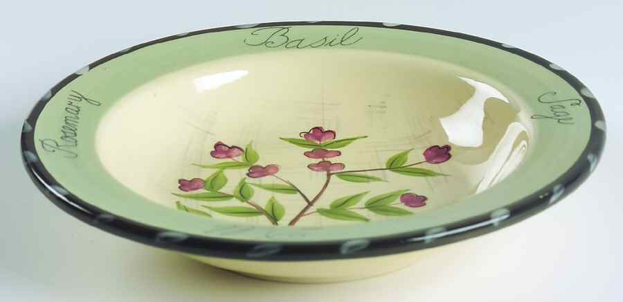 Culinary Herbs Rim Soup Bowl by Certified International-1