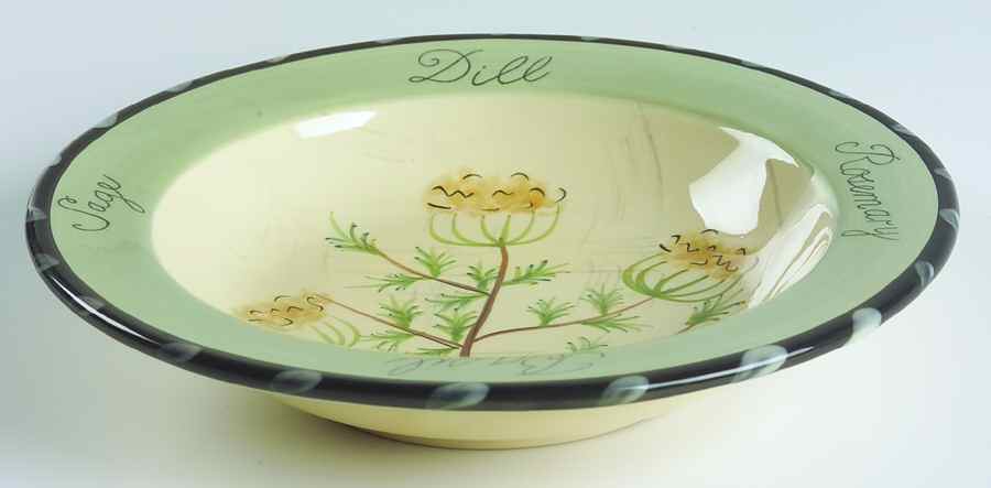 Culinary Herbs Rim Soup Bowl by Certified International-1