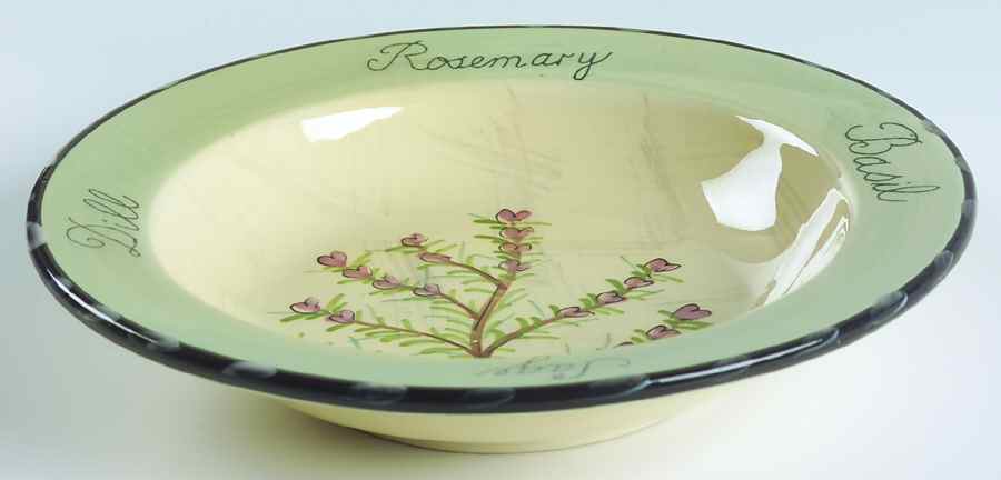 Culinary Herbs Rim Soup Bowl by Certified International-1