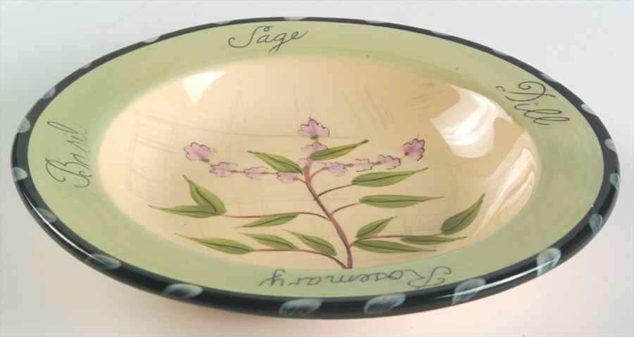 Culinary Herbs Rim Soup Bowl by Certified International-1
