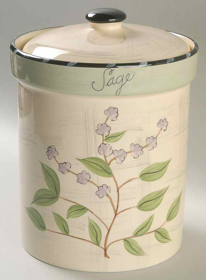 Culinary Herbs Extra Large Canister & Lid by Certified International-1