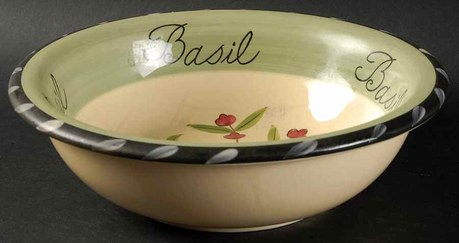 Culinary Herbs 8" Round Vegetable Bowl by Certified International-1