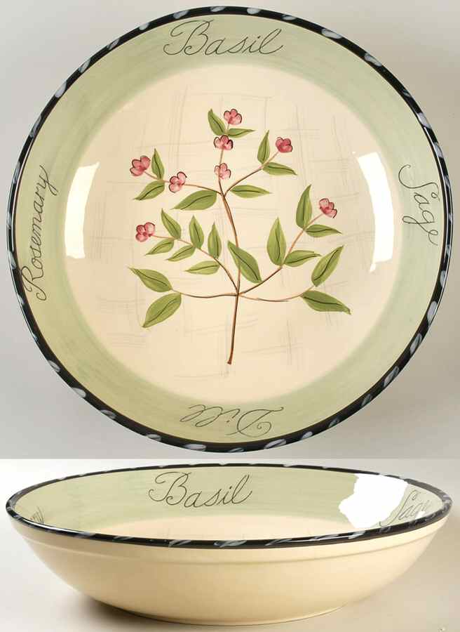 Culinary Herbs 13" Pasta Serving Bowl by Certified International-1