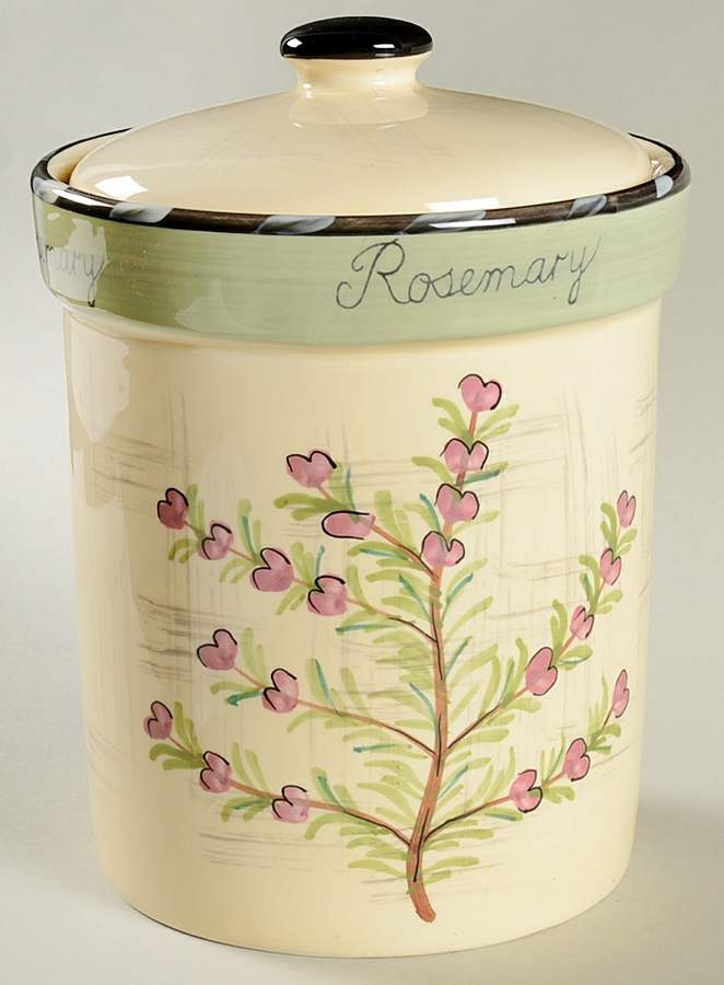 Culinary Herbs Large Canister & Lid by Certified International-1