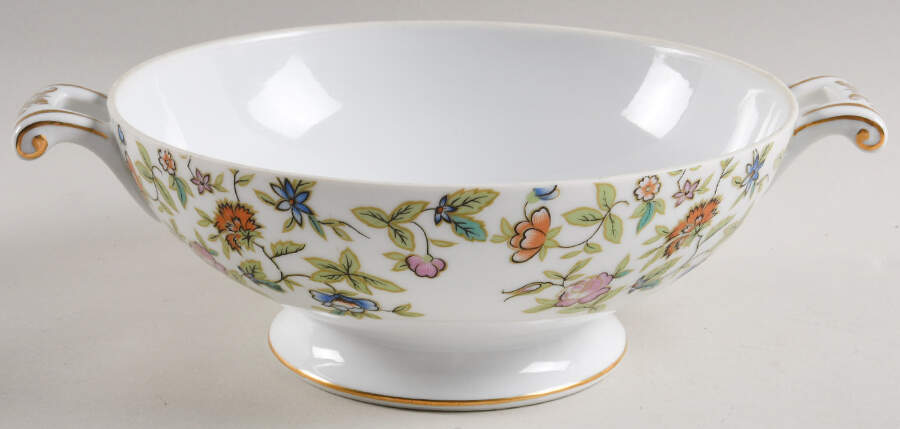 Fantasia (Center Design) Round Vegetable No Lid by Cherry China (Japan)-1
