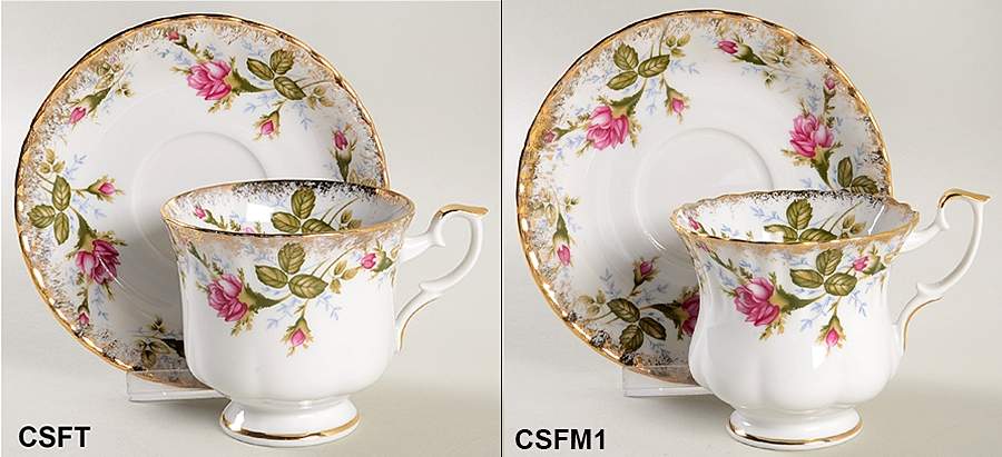 CHZ14 Footed Cup & Saucer Set by Chodziez-Poland-1