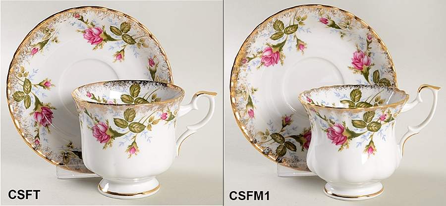 CHZ14 Footed Cup & Saucer Set by Chodziez-Poland-1
