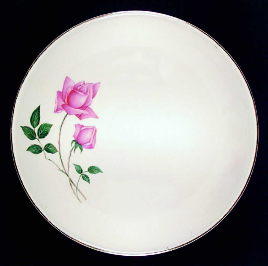 Bermuda Rose (Gold Trim) 9" Round Vegetable Bowl by Canonsburg-1