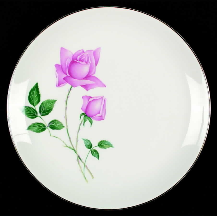 Bermuda Rose (Gold Trim) Dinner Plate by Canonsburg-1