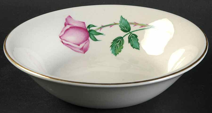 Bermuda Rose (Gold Trim) Fruit/Dessert (Sauce) Bowl by Canonsburg-1