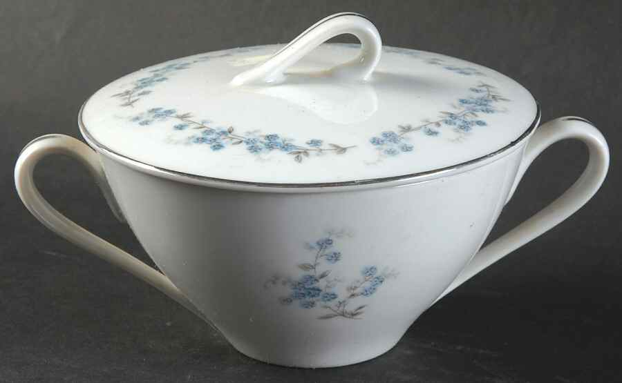 Nancy (No Center Design) Sugar Bowl & Lid by Crest Wood-1