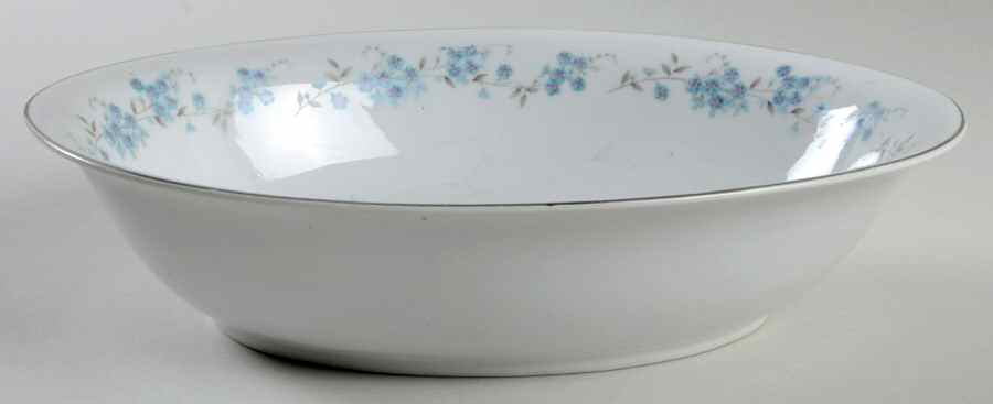 Nancy (No Center Design) 10" Oval Vegetable Bowl by Crest Wood-1