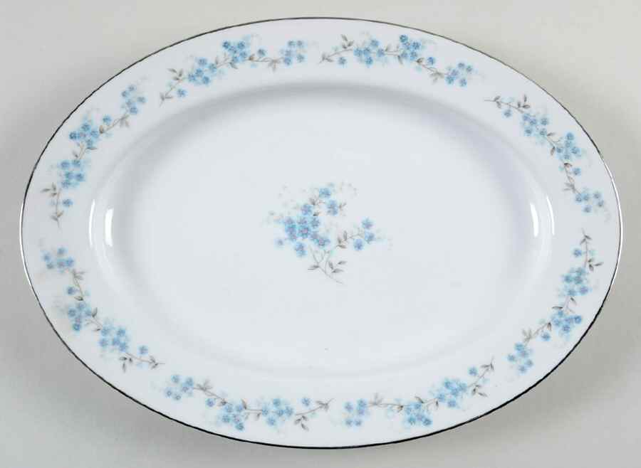 Nancy (No Center Design) 12" Oval Serving Platter by Crest Wood-1