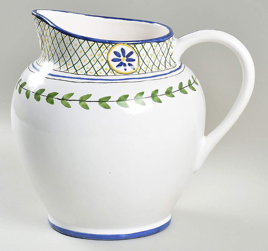 Blue Lattice 32 Oz Pitcher by Casafina-1