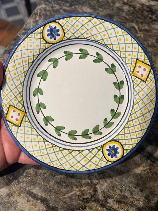 Blue Lattice Bread & Butter Plate by Casafina-1
