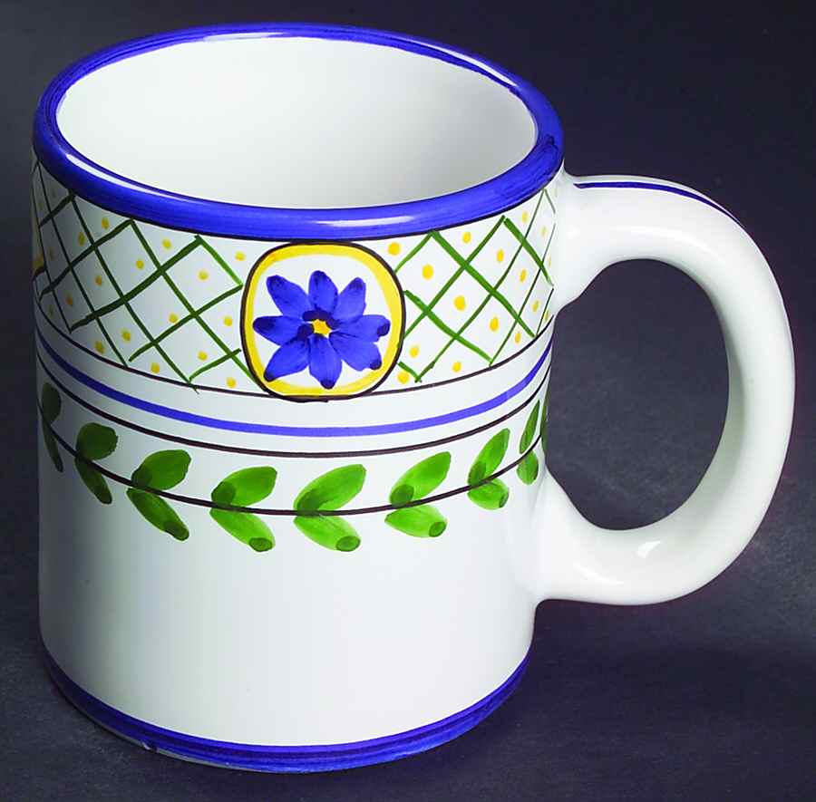 Blue Lattice Large Mug by Casafina-1
