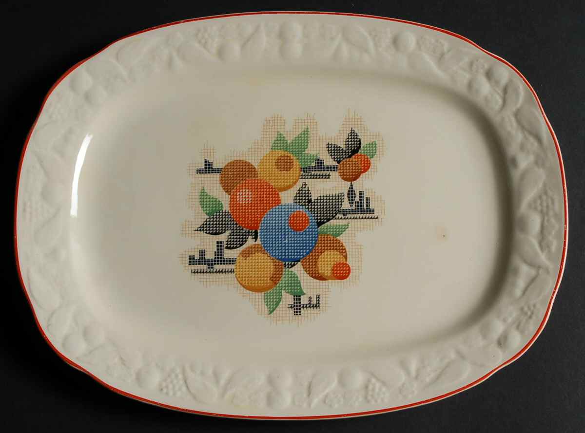 CRO184 11" Oval Serving Platter by Crooksville-1