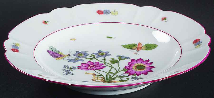 Meissen (Inner Red Line) Large Rim Soup Bowl by Charles Field Haviland-1